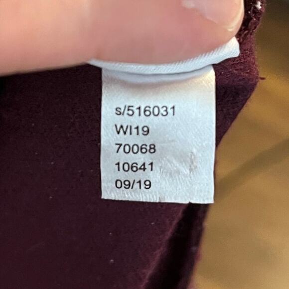 Lou & Grey Loft Women's Textured Stripe Ponte Leggings M Maroon Red Stretch Pant - Picture 7 of 7